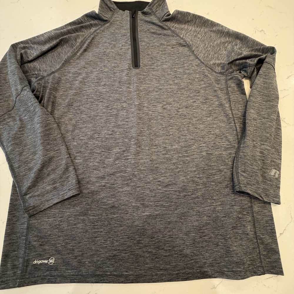Russell Athletic Heather Gray Logo Pullover XL - Picture 2 of 7